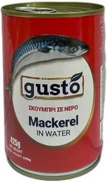 Gusto Σκουμπρί Σε Νερό 425g