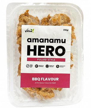 Amanamu Hero Vegan Bbq Pulled Pork Style Pieces Plant Based 250g