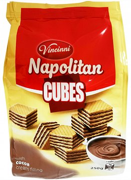 Vincinni Napolitan Cubes Με Κρέμα Κακάο 250g
