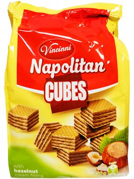 Vincinni Napolitan Cubes With Hazelnut Cream Filling 250g