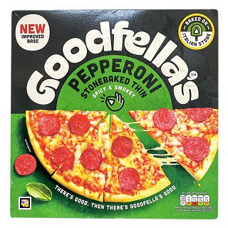 Goodfellas Stonebaked Thin Pizza Peperoni 1Pc 340g