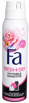 Fa Fresh+Dry Invisible Sensitive Deodorant Rose & Hawthorne Scent Spray 150ml
