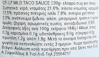 La Fiesta Taco Sauce Mild 230g
