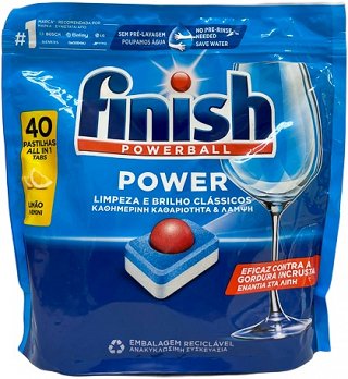 Finish Powerball All In 1 Ταμπλέτες Λεμόνι 40Τεμ