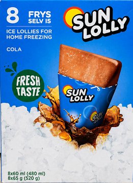 Sun Lolly Cola Ice Lollies To Freeze 8x60ml