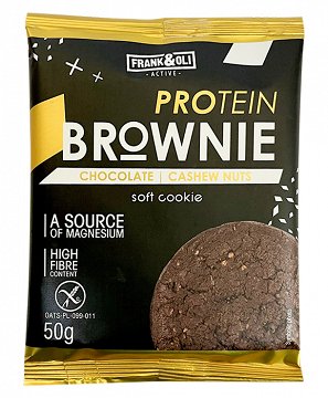 Frank & Oli Protein Soft Cookie Brownie Chocolate Cashew Nuts 50g