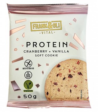 Frank & Oli Protein Soft Cookie Cranberry Vanilla No Added Sugar 50g