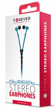 Forever Street Stereo Earphones Blue 1Pc