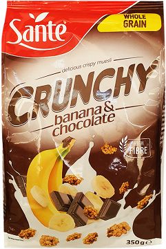 Sante Crunchy Muesli Με Μπανάνα & Σοκολάτα 350g