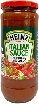 Heinz Σάλτσα Ιταλική Με Βασιλικό Και Σκόρδο 480g
