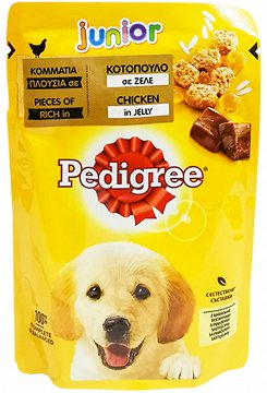 Pedigree Junior Κομμάτια Κοτόπουλο Σε Ζελέ 100g