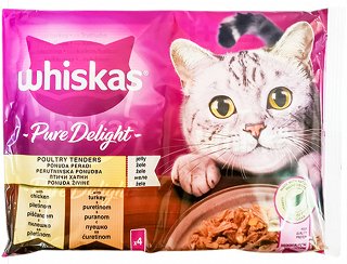 Whiskas Poultry Tenders Κοτόπουλο Γαλοπούλα Σε Ζελέ 4x85g