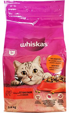 Whiskas Ξηρή Τροφή Με Μοσχάρι 3.8kg
