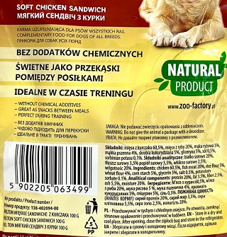 Hilton Dog Treats Soft Chicken Sandwich 100g