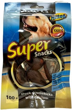 Hilton Super Dog Snacks Duck Drumsticks With Calcium 100g