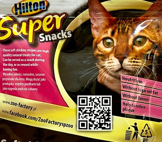Hilton Super Cat Snacks Soft Chicken Stripes 100g
