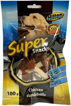 Hilton Super Dog Snacks Chicken Dumbbells 100g