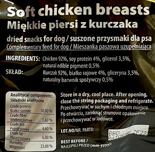 Hilton Super Dog Snacks Soft Chicken Breasts 100g