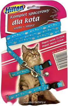 Hilton Cat Adjustable Harness 15-25cm & Leash 115cm