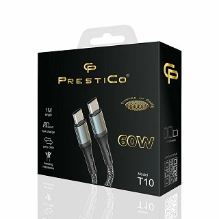 Prestico Fast Charging Data Cable 60W Type C 1M 1Pc