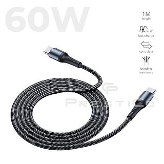 Prestico Fast Charging Data Cable 60W Type C 1M 1Pc