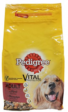 Pedigree Vital Protection Adult Ξηρή Τροφή Μοσχάρι Λαχανικά 1,5kg