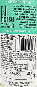 Tall Horse Wines South Africa Sauvignon Blanc 750ml