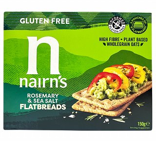 Nairns Rosemary & Sea Salt Flatbreads Gluten Free 150g
