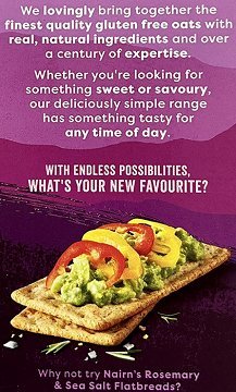 Nairns Caramelised Onion Flatbreads Gluten Free 150g