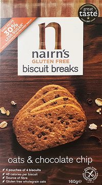 Nairns Biscuit Breaks Με Βρώμη & Κομματάκια Σοκολάτας Χωρίς Γλουτένη 160g