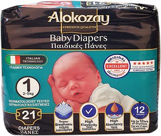 Alokozay Diapers 1 21Pcs
