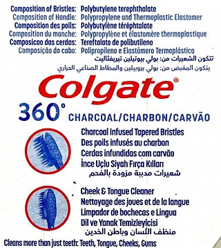 Colgate Charcoal 360 Toothbrush Medium 1Pc