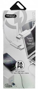 Treqa Cable Type C To Type C 5A Pd 1M 1Τεμ