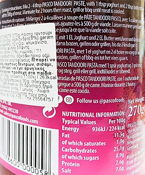 Pasco Tandoori Marinade Paste 270g