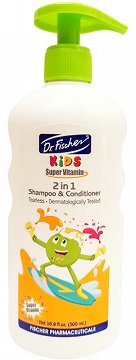 Dr Fischer Kids Super Vitamin 2 In 1 Shampoo Conditioner 500ml