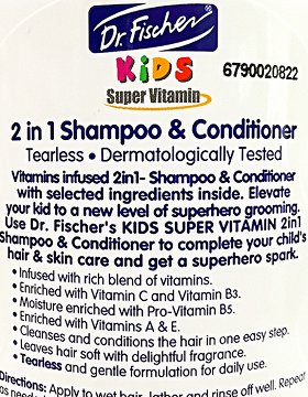 Dr Fischer Kids Super Vitamin 2 In 1 Shampoo Conditioner 500ml