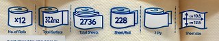 Kleenex Premium Yellow Toilet Paper 12Pcs