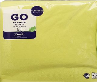 Duni Go Χαρτοπετσέτες Kiwi 2Φύλλα 40Χx40cm 125Τεμ