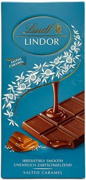 Lindt Lindor Smooth Salted Caramel Milk Chocolate 100g