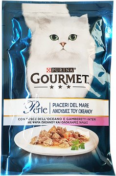 Gourmet Perle Ocean Delights With Fish & Shrimps 85g