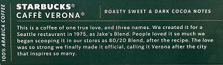 Starbucks Caffe Verona Ristretto Καψούλες 10Τεμ