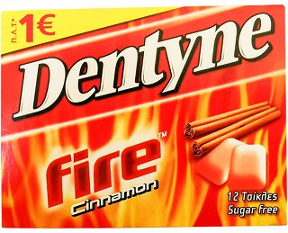 Dentyne Fire Cinnamon Sugar Free Gums 16,8g