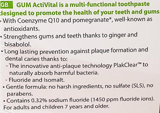 Gum Acti Vital Q 10 Fresh Mint 75ml