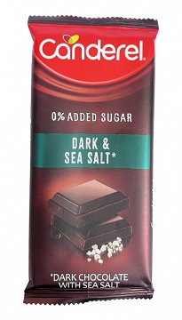 Canderel Dark & Sea Salt Chocolate With Sweetener 100g