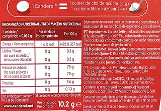 Canderel Sweetener Tablets 100Pcs
