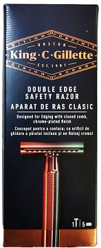 King C Gillette Ξυραφάκι Ασφαλείας Κλειστού Τύπου Με Λεπίδες 1Τεμ