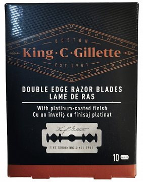 King C Gillette Λεπίδες Διπλής Ακμής Με Επίστρωση Πλατίνας 10Τεμ