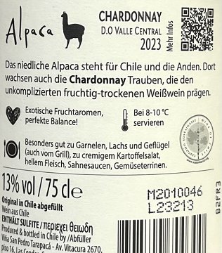 Alpaca Chardonnay 750ml