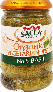 Sacla Organic Vegetarian Basil Pesto 190g