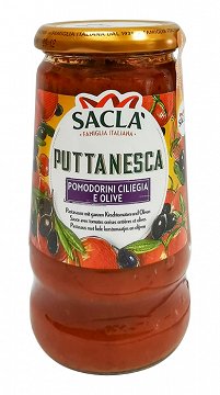Sacla Σάλτσα Puttanesca Με Ντοματίνια Και Ελιές 350g